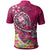 Guam Custom Polo Shirt Turtle Plumeria (Pink) - Polynesian Pride