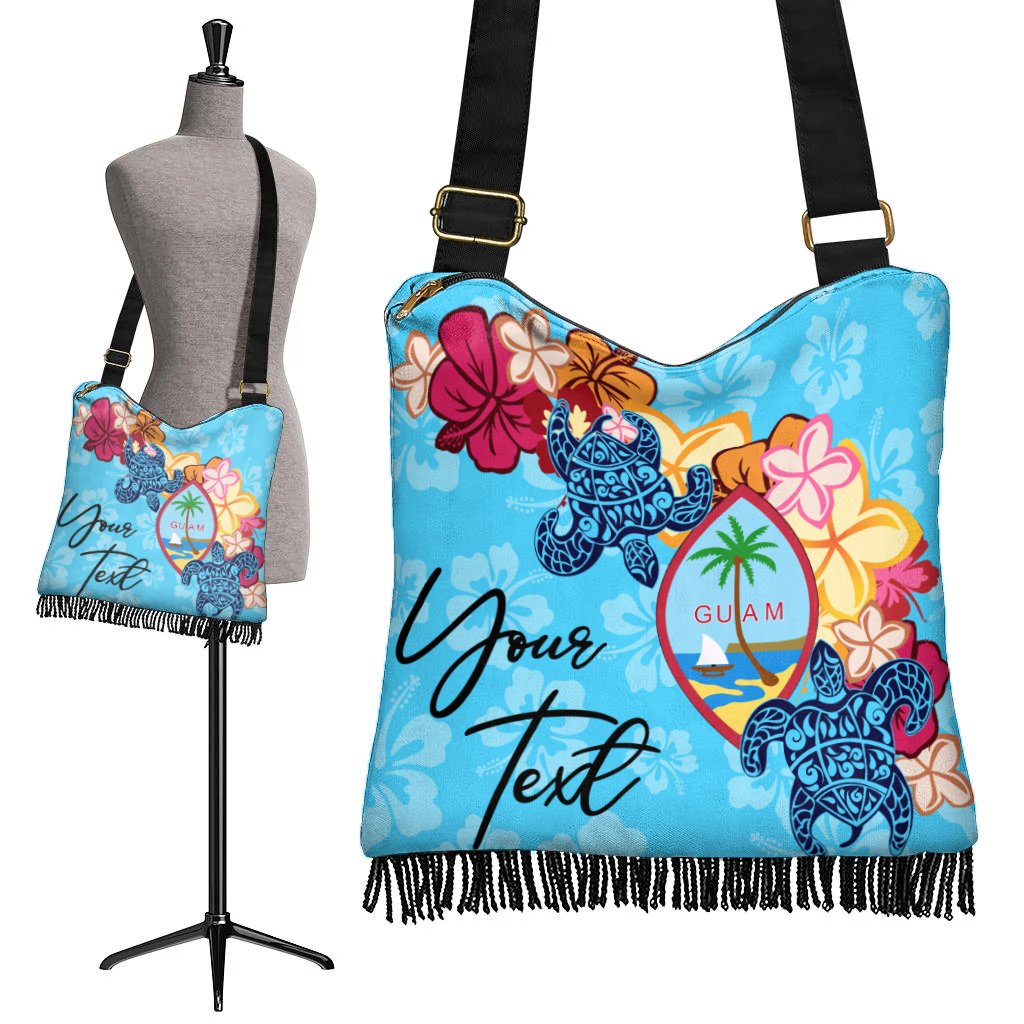 Guam Custom Personalised Boho Handbag - Tropical Style One Style One Size Blue - Polynesian Pride