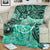 Chuuk State Premium Blanket - Vintage Floral Pattern Green Color - Polynesian Pride