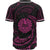 Tahiti Polynesian Baseball Shirt - Pink Tribal Wave - Polynesian Pride