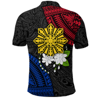 Custom Philippines Sampaguita Filipino Sun Polo Shirt LT12 - Polynesian Pride