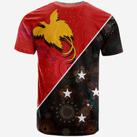 Papua New Guinea With Australian Aboriginal Print T Shirt LT20 - Polynesian Pride