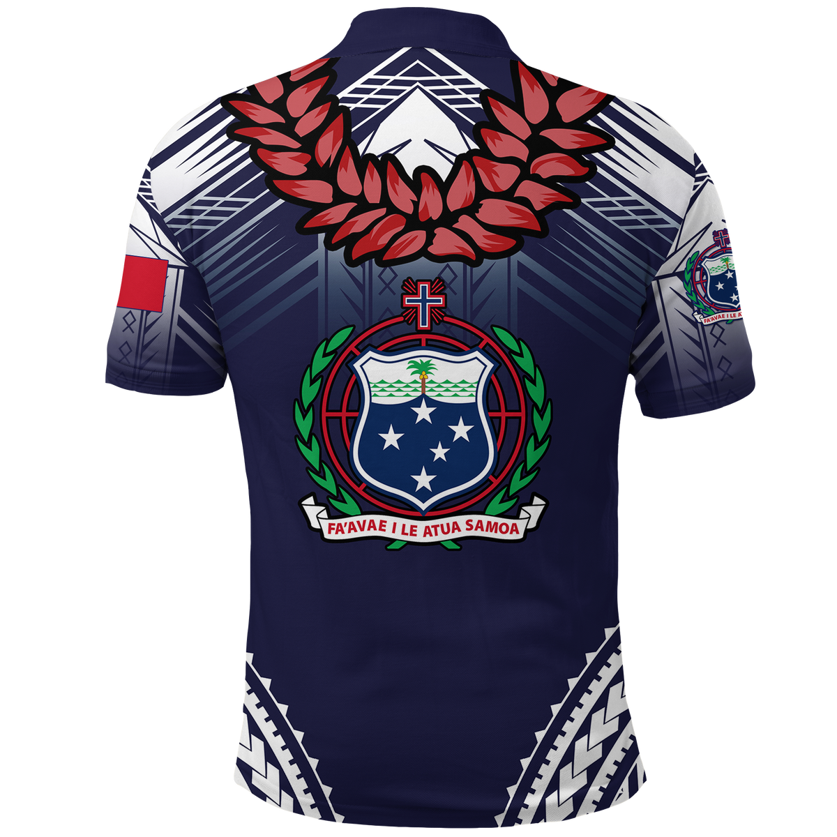 Samoan Ula Fala Art Polo Shirt LT12 - Polynesian Pride