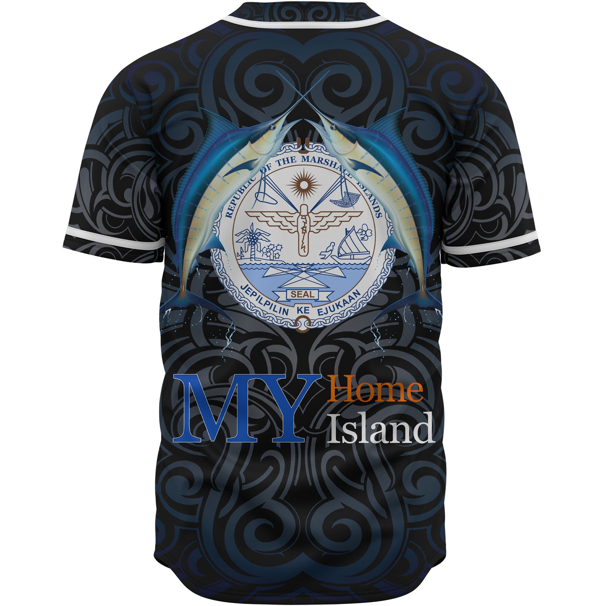 Marshall Islands Baseball Shirt - My Home My Island - Polynesian Pride