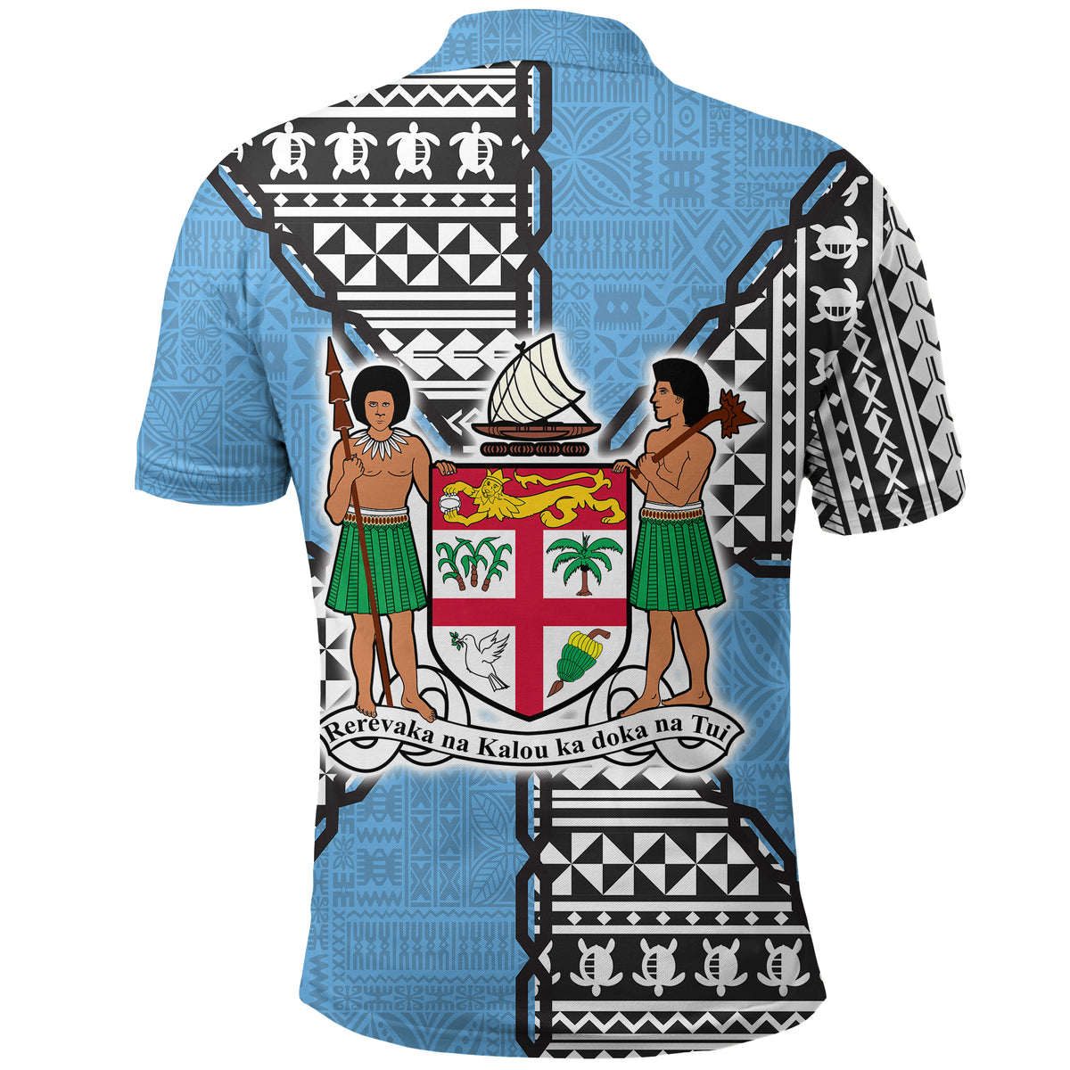 Fiji Polynesian Band Tattoo Polo Shirt LT20 - Polynesian Pride
