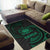 Samoa Polynesian Area Rug - Green Tribal Wave - Polynesian Pride