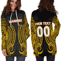 (Custom Personalised) Cook Islands Manihiki Hoodie Dress - Tribal Pattern - LT12 - Polynesian Pride