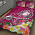 Fiji Quilt Bed Set - Turtle Plumeria (Pink) - Polynesian Pride