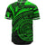 Palau Baseball Shirt - Green Color Cross Style - Polynesian Pride