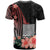 Kiribati Custom T Shirt Red Polynesian Hibiscus Pattern Style - Polynesian Pride