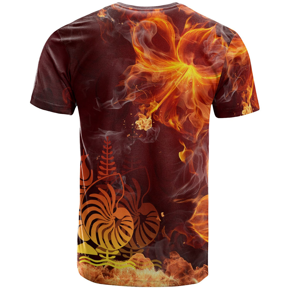 New Caledonia Polynesian T Shirt Fire Hibiscus - Polynesian Pride