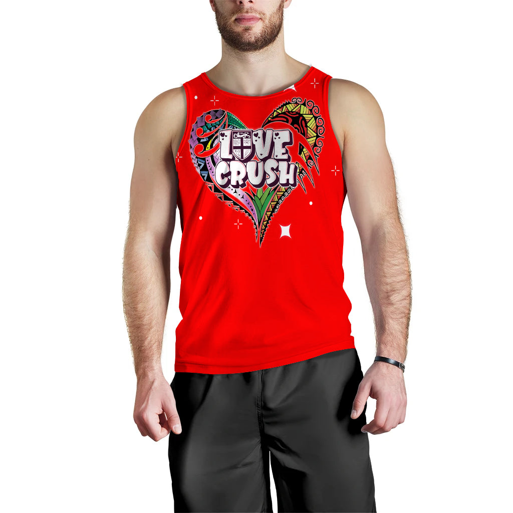 Fiji Valentine Couple Heart Men Tank Top - LT2 - Polynesian Pride