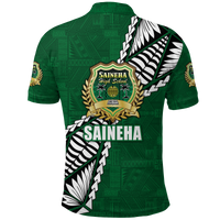 Tonga Saineha High School Tongan Patterns Polo Shirt LT12 - Polynesian Pride