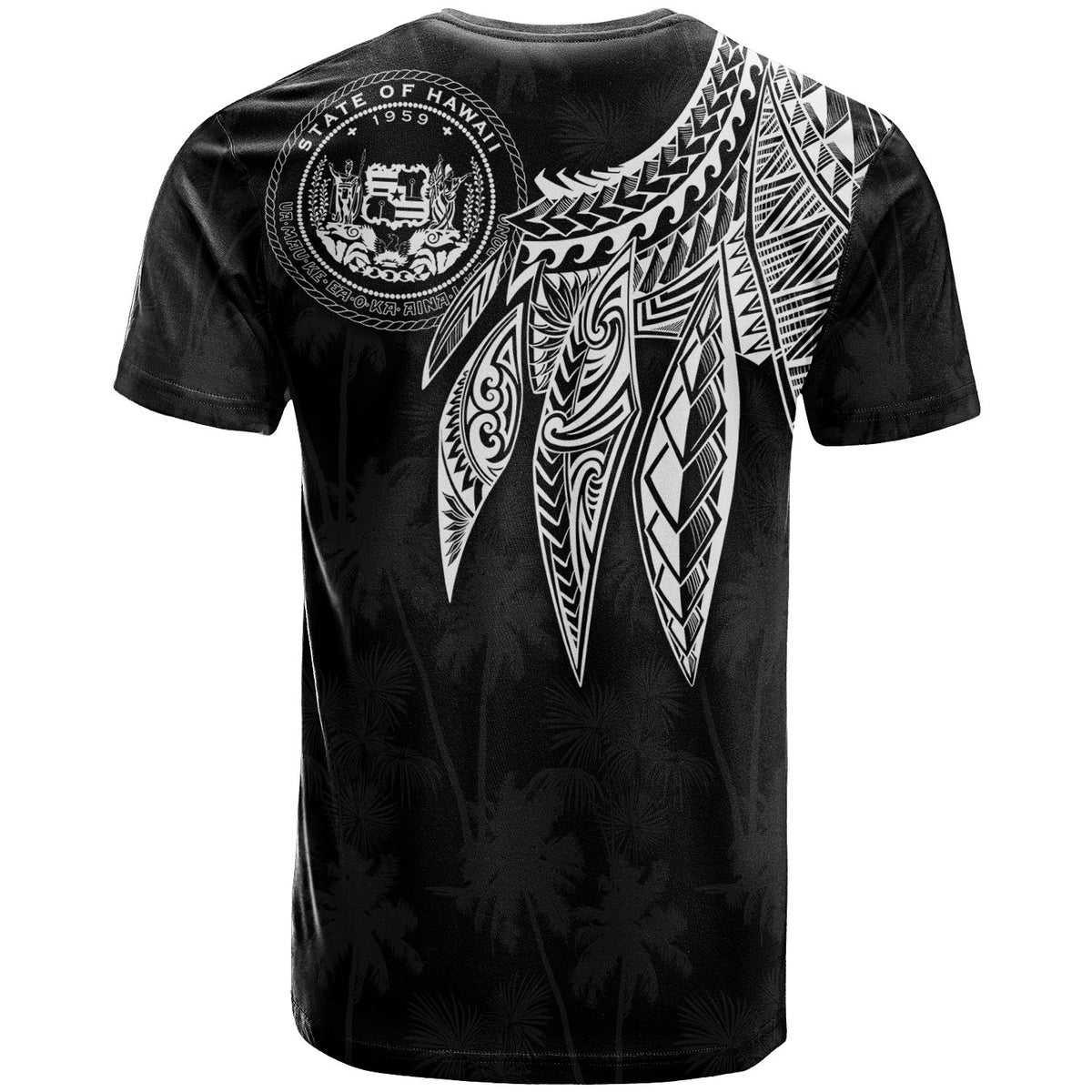 Polynesian Hawaii Custom T shirt Polynesian Wings (White) - Polynesian Pride