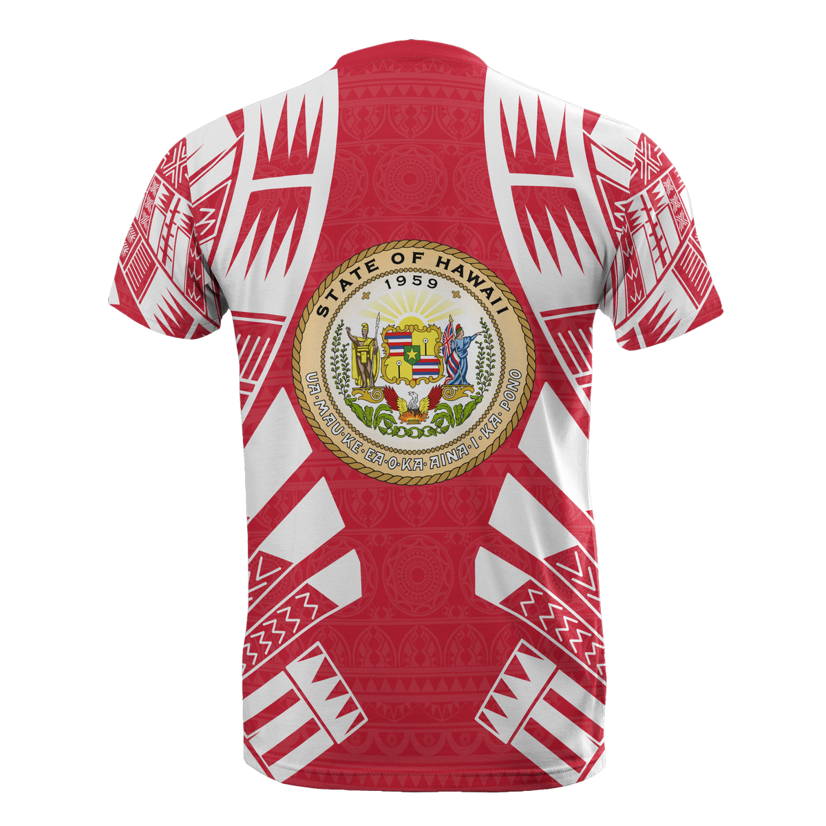 Hawaii T Shirt Hawaii Seal Polynesian Tattoo Red Style - Polynesian Pride