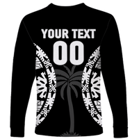 (Custom Personalised) Fiji Rugby Sevens Fijian Tapa Pattern Long Sleeve Shirt - LT12 - Polynesian Pride