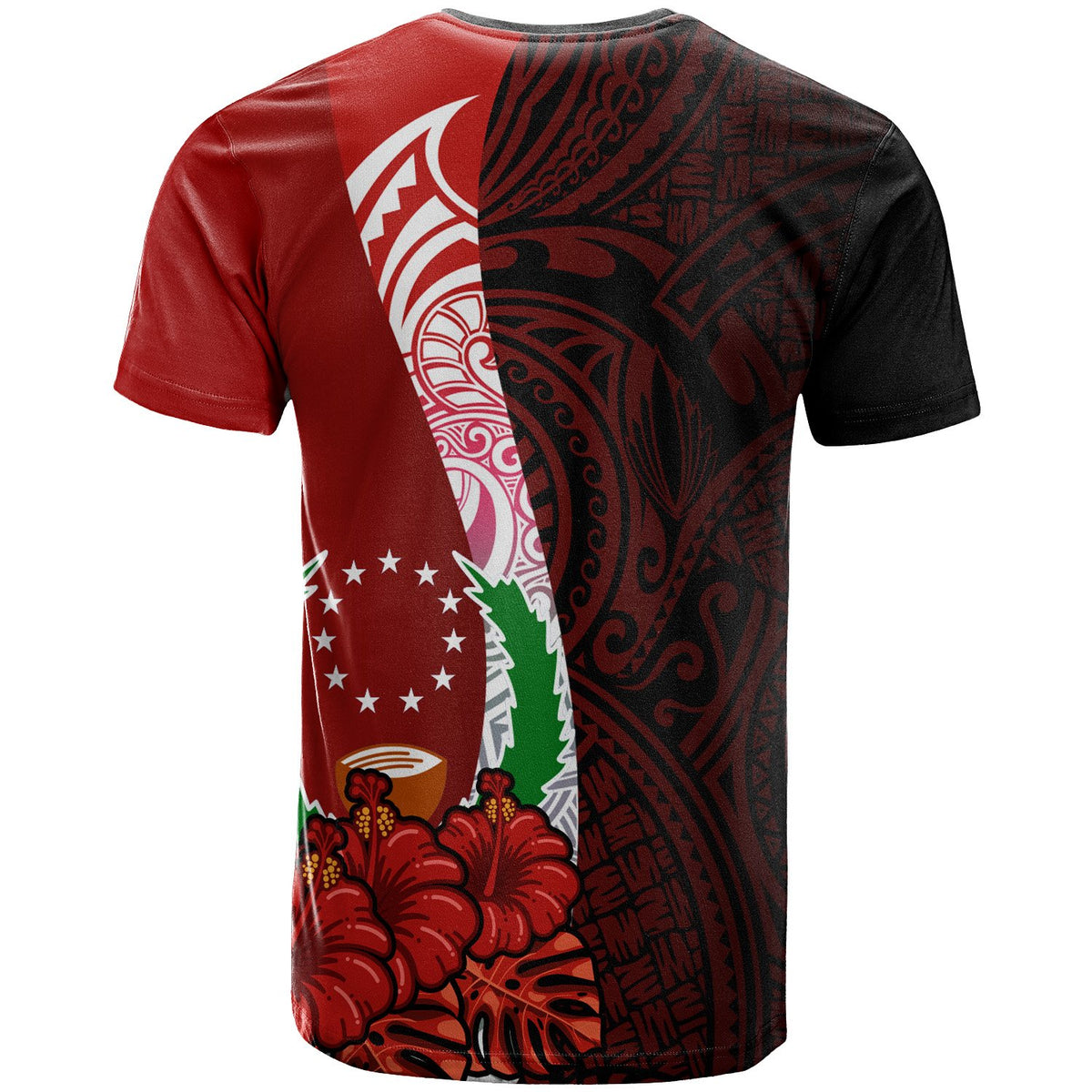 Pohnpei Micronesia Custom T Shirt Coat Of Arm With Hibiscus - Polynesian Pride