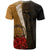 Federated States of Micronesia T Shirt Coat of Arms With Hibiscus Gold - Polynesian Pride