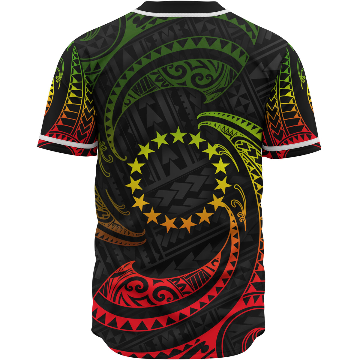 Cook Islands Polynesian Custom Personalised Baseball Shirt - Reggae Tribal Wave - Polynesian Pride