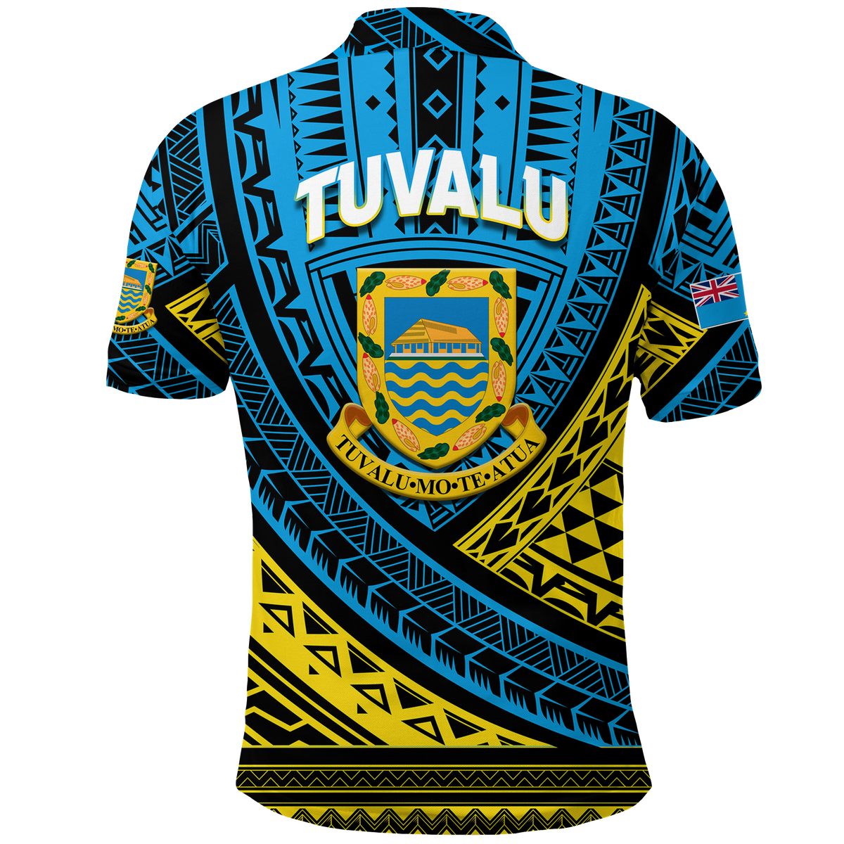 Tuvalu Polo Shirt 44th Independence Anniversary Tribal Pattern LT12 - Polynesian Pride