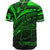 Tokelau Baseball Shirt - Green Color Cross Style - Polynesian Pride