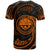 Federated States of Micronesia T Shirt Orange Tribal Wave - Polynesian Pride