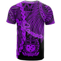 Samoa Polynesian Custom T Shirt Tribal Wave Tattoo Purple - Polynesian Pride