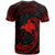 Papua New Guinea Polynesian Custom T Shirt Red Tribal Wave - Polynesian Pride