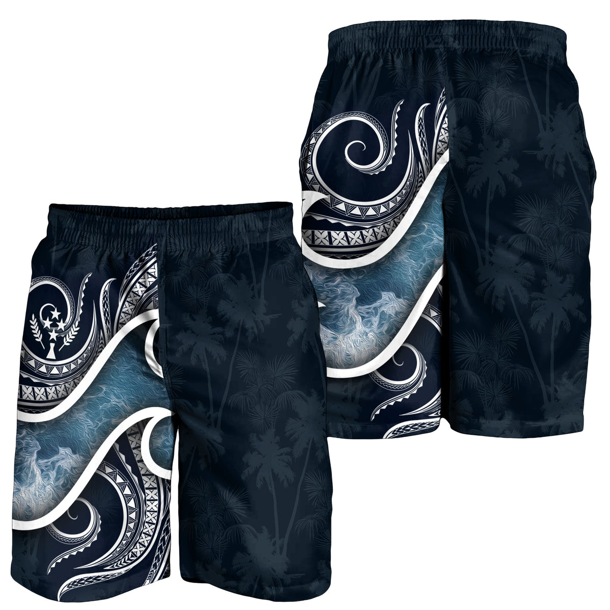 Kosrae Islands Polynesian Men's Shorts - Ocean Style - Polynesian Pride