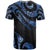 Kosrae Micronesia Custom T Shirt Poly Tattoo Blue Version - Polynesian Pride