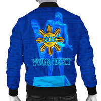 Philippines Custom Personalised Men's Bomber Jacket - Proud Of My King - Polynesian Pride