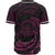 Palau Polynesian Baseball Shirt - Pink Tribal Wave - Polynesian Pride