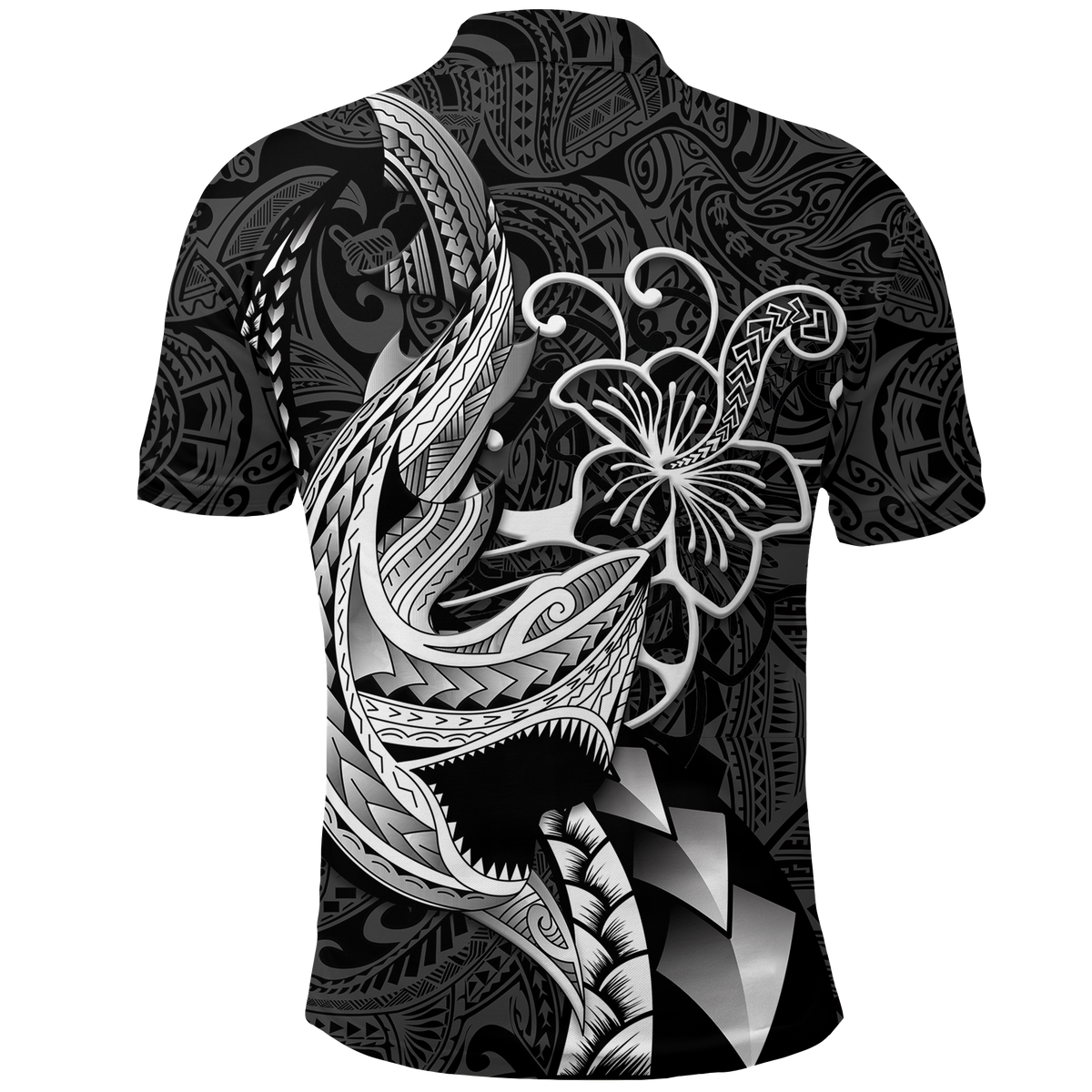 Custom Polynesian Shark Tattoo Hawaii Tribal Polo Shirt LT12 - Polynesian Pride