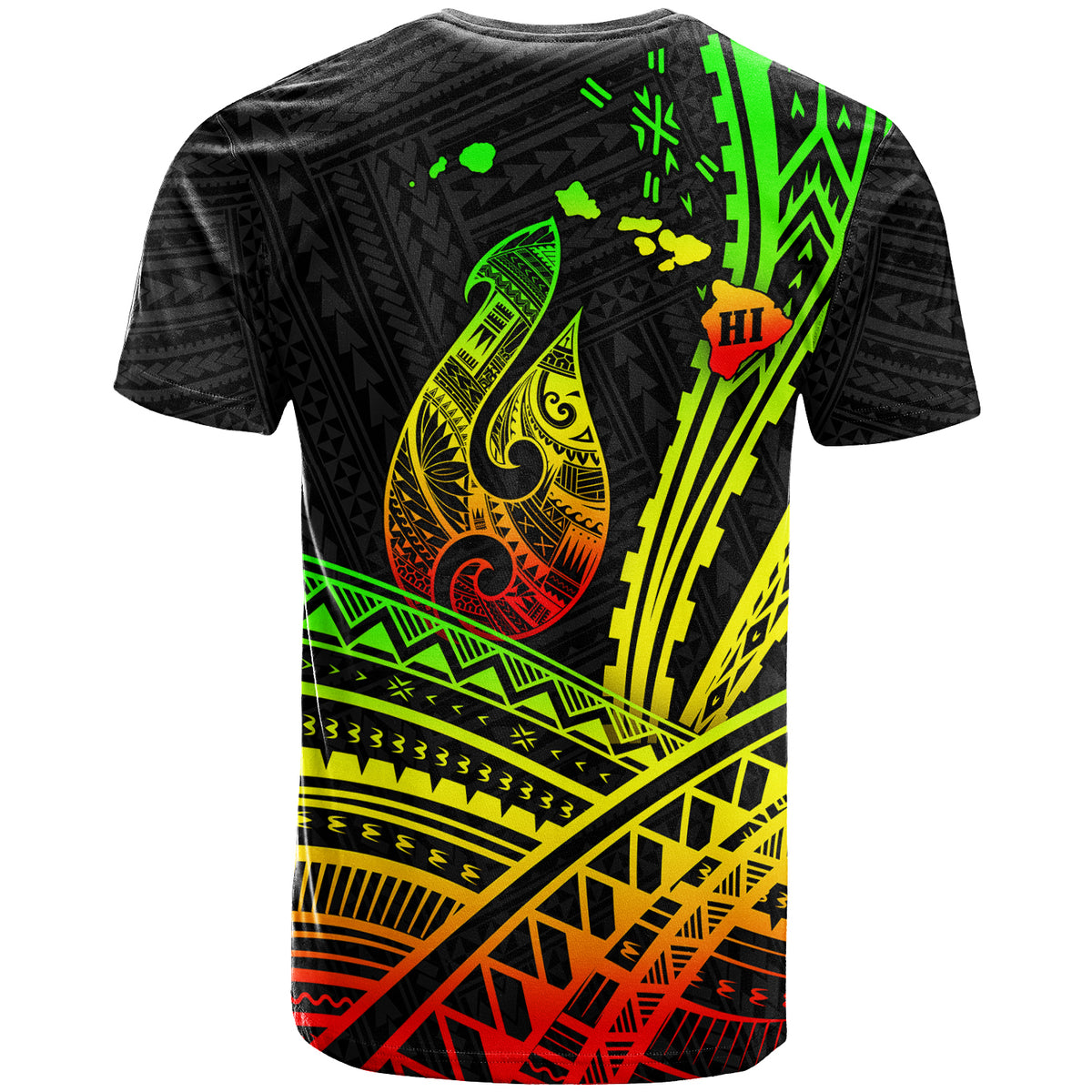 Custom Hawaii Fish Hook Polynesian Tribal Reggae T Shirt LT12 - Polynesian Pride