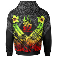 New Caledonia Polynesian Hoodie New Caledonia Reggae Seal Camisole Hibiscus Style - Polynesian Pride