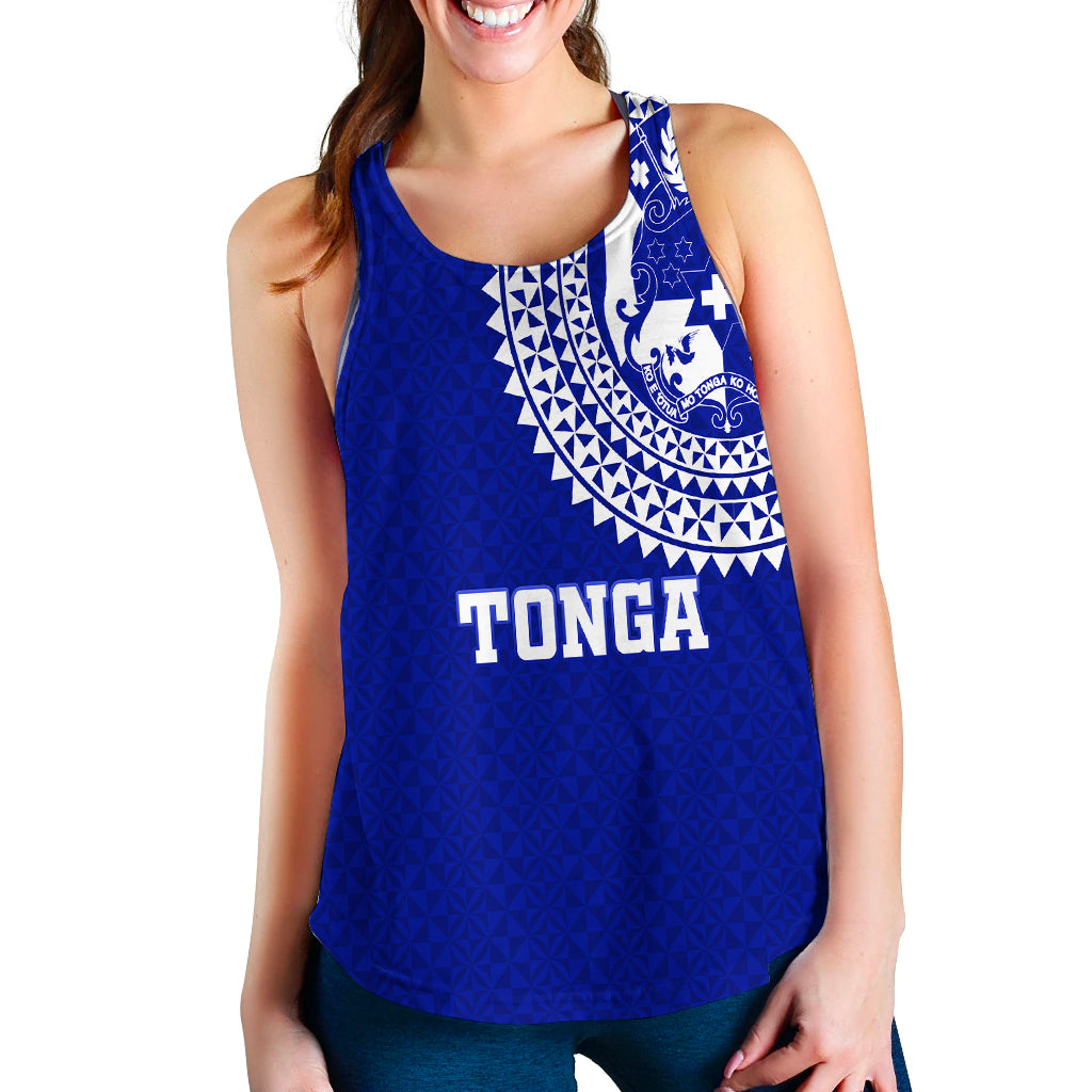 Tonga Women Tank Top Tongan Blue Turtle - LT12 - Polynesian Pride