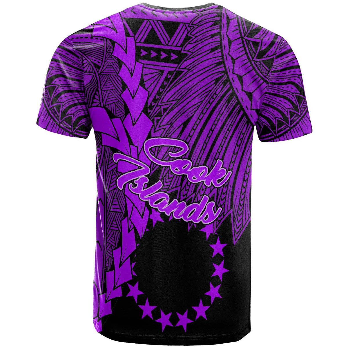 Cook Islands Polynesian Custom T Shirt Tribal Wave Tattoo Purple - Polynesian Pride