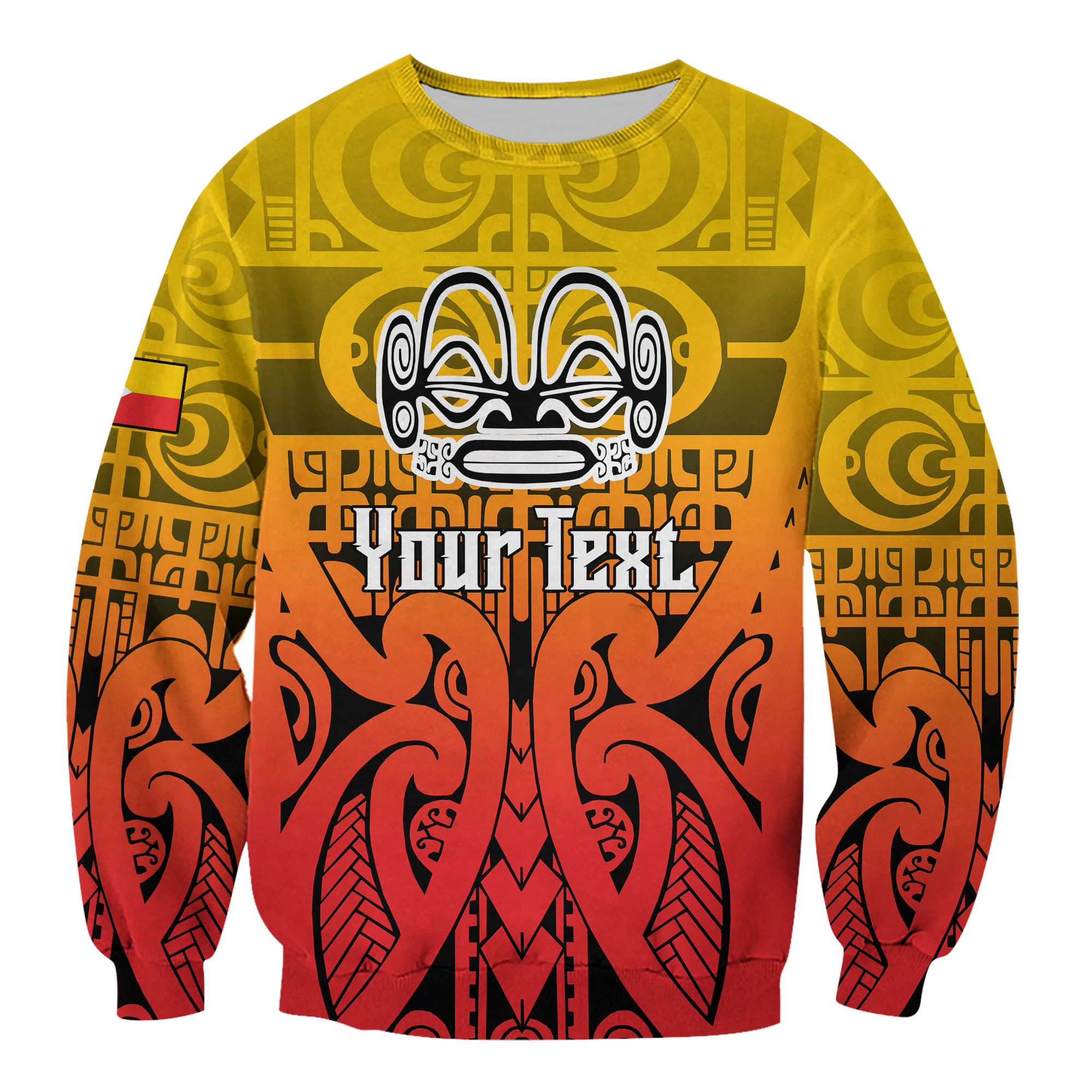(Custom Personalised) Marquesas Islands Marquesan Tattoo Sweatshirt - LT12 Unisex Red - Polynesian Pride
