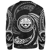 Federated States Of Micronesia Polynesian Sweater - White Tribal Wave - Polynesian Pride