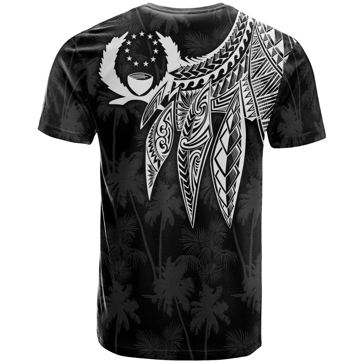 Pohnpei T Shirt Polynesian Wings (White) - Polynesian Pride