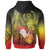 Chuuk Zip up Hoodie Humpback Whale with Tropical Flowers (Yellow) - Polynesian Pride