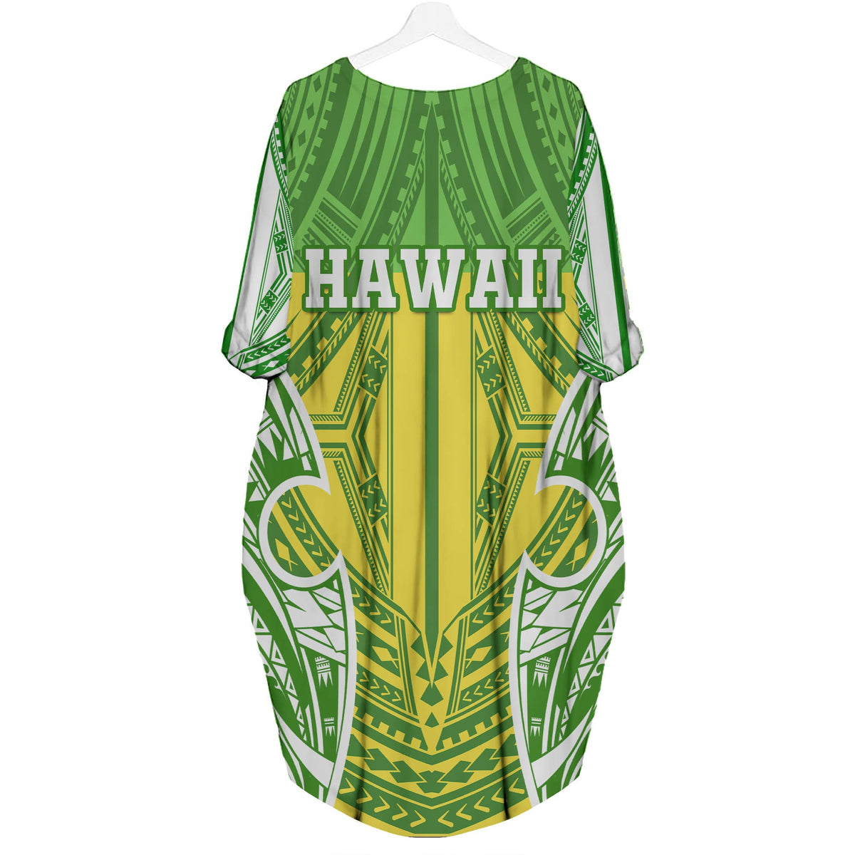 Hawaii Polynesian Batwing Pocket Dress - Hawaiian Pattern With Seal - Polynesian Pride