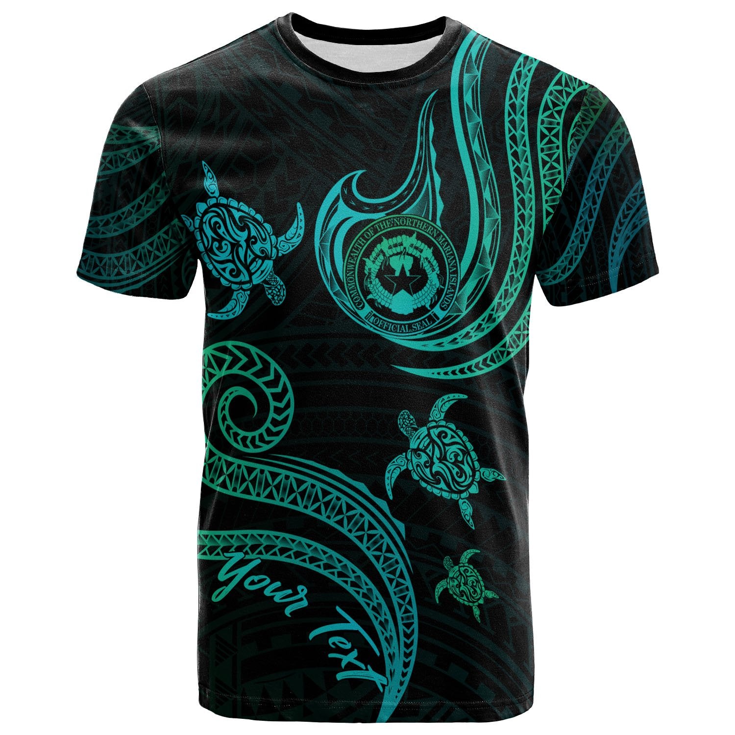 Northern Mariana Islands Custom T Shirt Polynesian Turtle With Pattern Unisex Art - Polynesian Pride