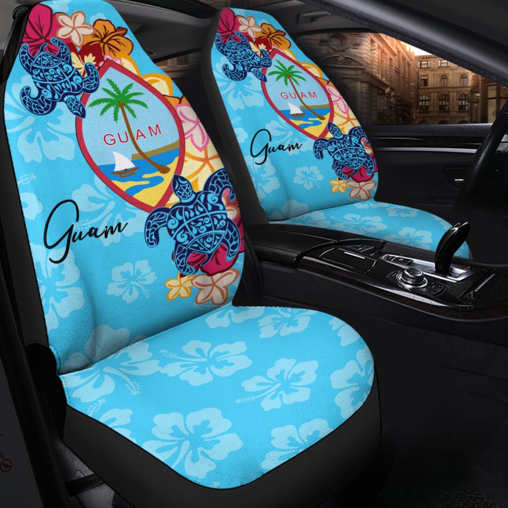 Guam Car Seat Cover - Tropical Style Universal Fit Blue - Polynesian Pride