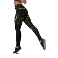 Cook Islands Leggings Dark Brown Tattoo - Polynesian Pride