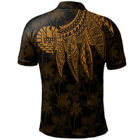 Tahiti Custom Polo Polynesian Wings (Golden) - Polynesian Pride