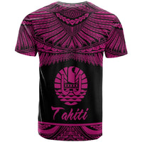 Tahiti Polynesian Custom T Shirt Tahiti Pride Pink Version - Polynesian Pride