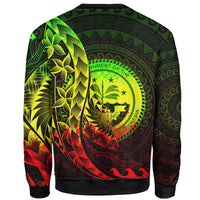 Federated States of Micronesia Sweatshirt - Custom Personalised Polynesian Pattern Style Reggae Color - Polynesian Pride