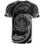 Palau Polynesian Custom T Shirt White Tribal Wave - Polynesian Pride