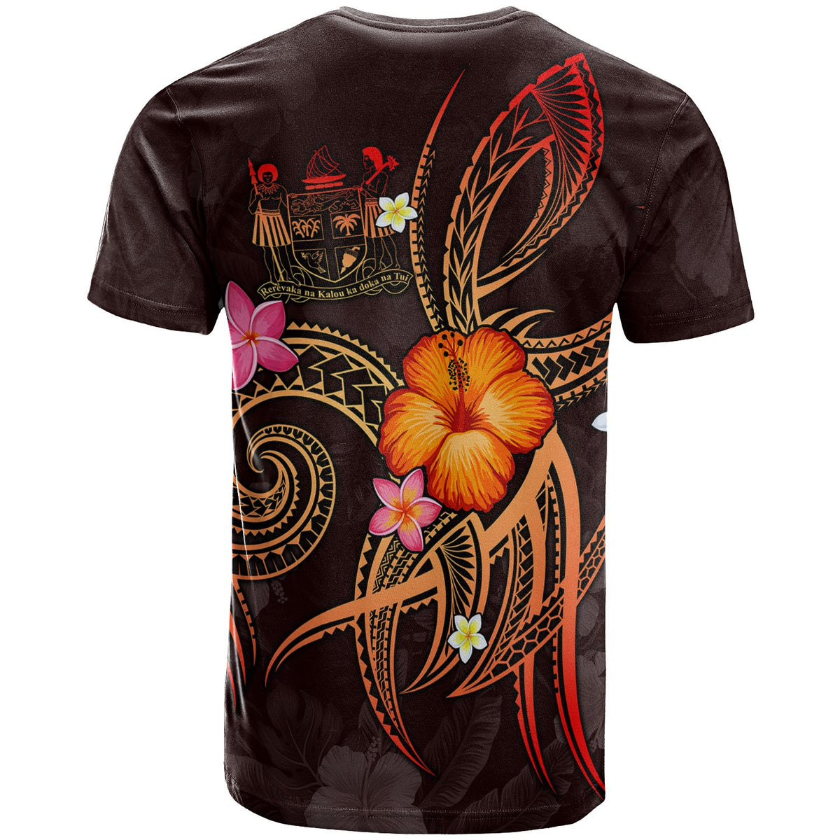 Polynesian T Shirt Legend of Fiji (Red) - Polynesian Pride